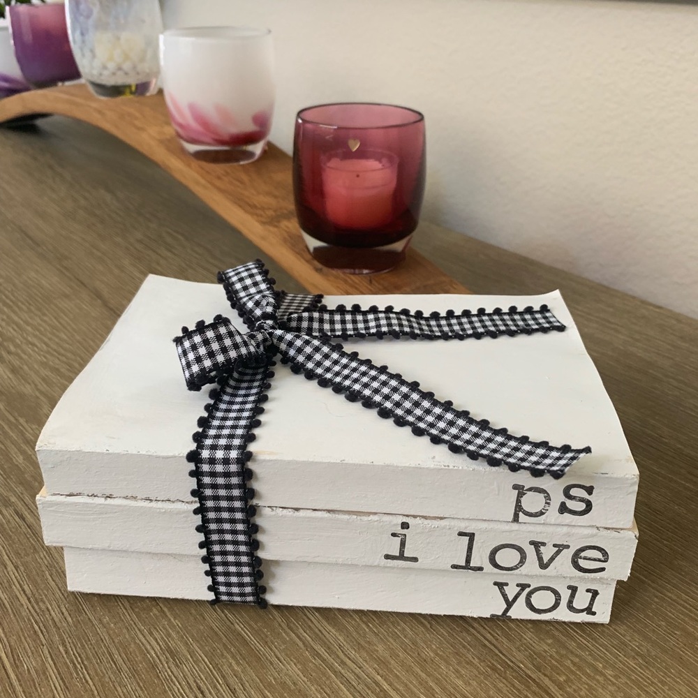 PS I Love You Decorative Hand Stamped Books - Picture 5 of 5